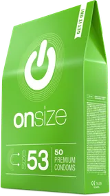 Packung ONsize 53, grün, 50 Kondome
