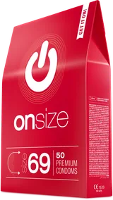 Packung ONsize 69, rot, 50 Kondome