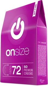 Packung ONsize 72, violett, 50 Kondome